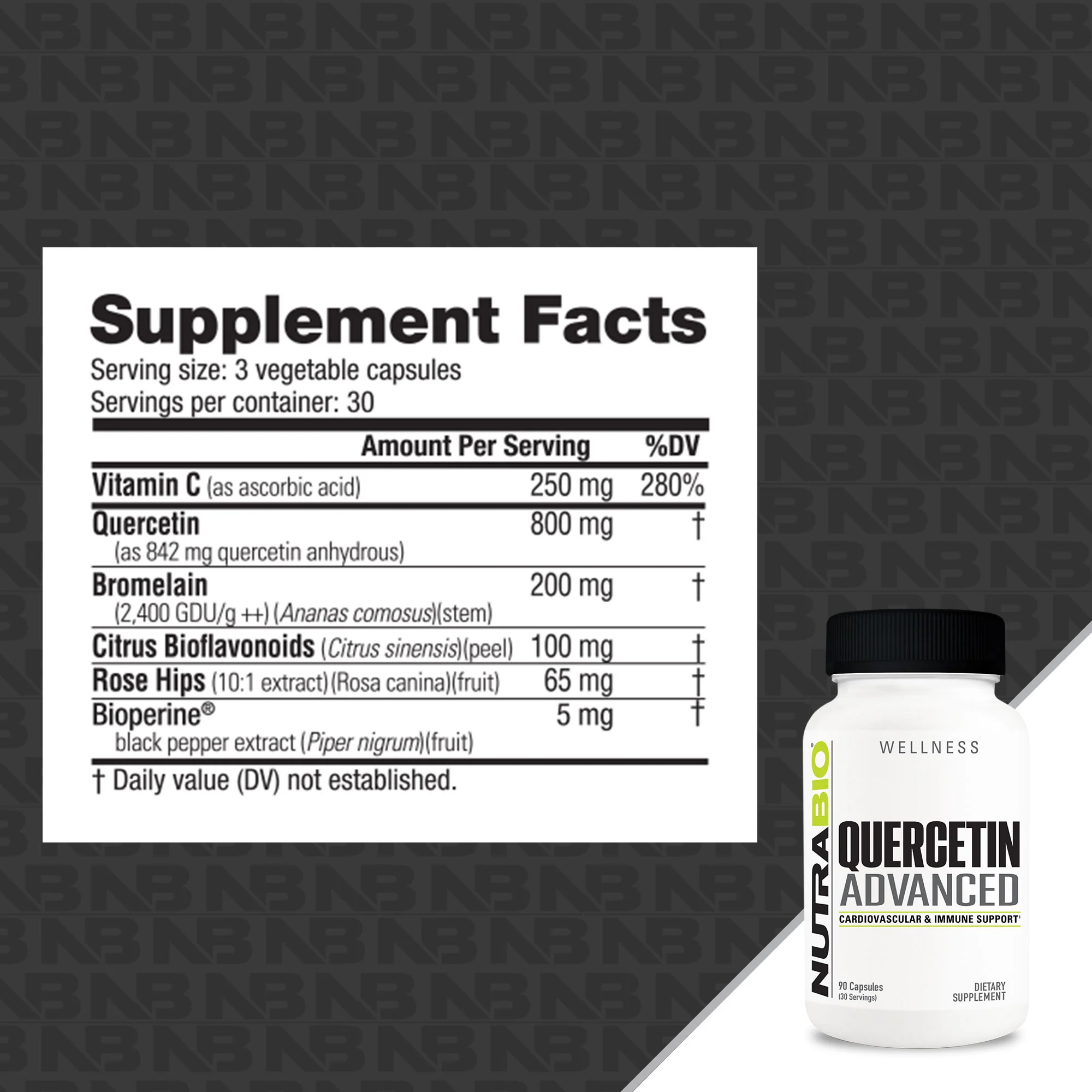 Quercetin Advanced 90 caps - Image 2