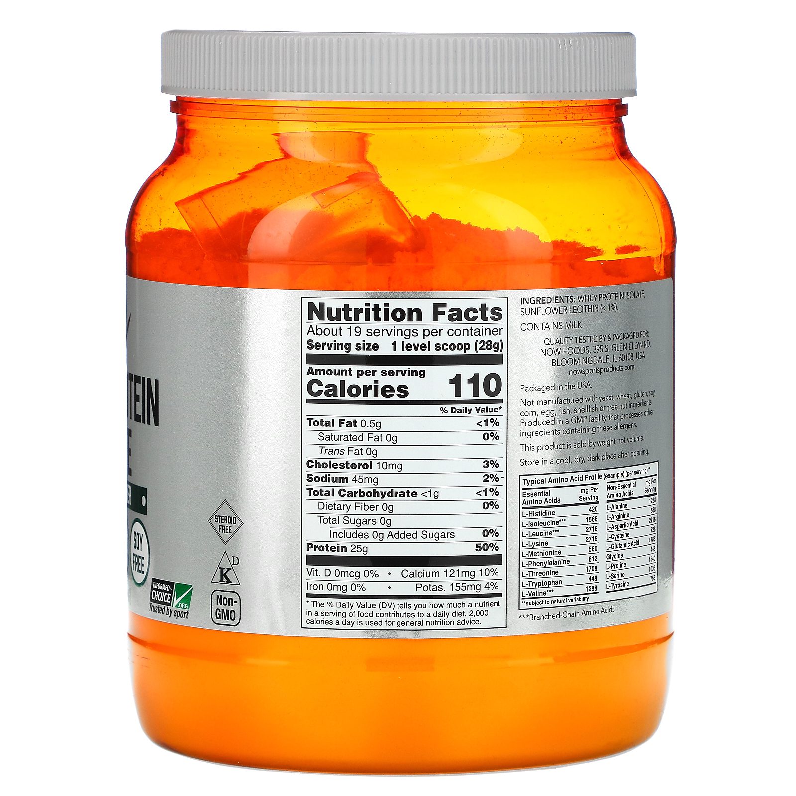 Whey Protein Isolate, Unflavored Powder - Image 2