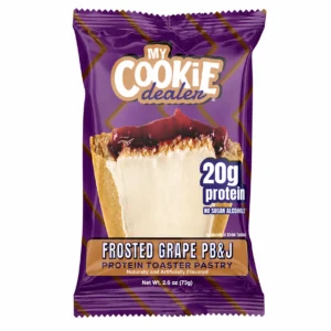 My Cookie Dealer Frosted Grape PB&J Toaster Pastry high protein snack