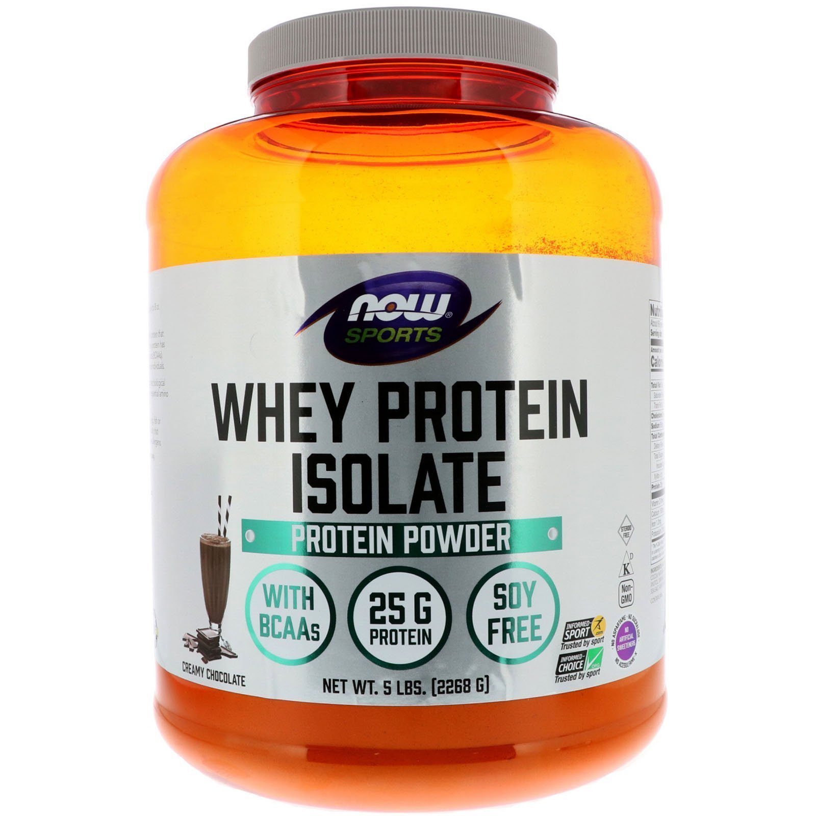 Whey Protein Isolate 5lb protein powder container