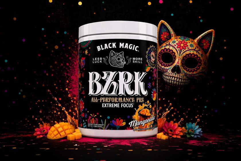 BZRK Mangonada Pre Workout supplement powder