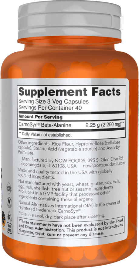 Beta-Alanine 750 mg 120 caps - Image 2