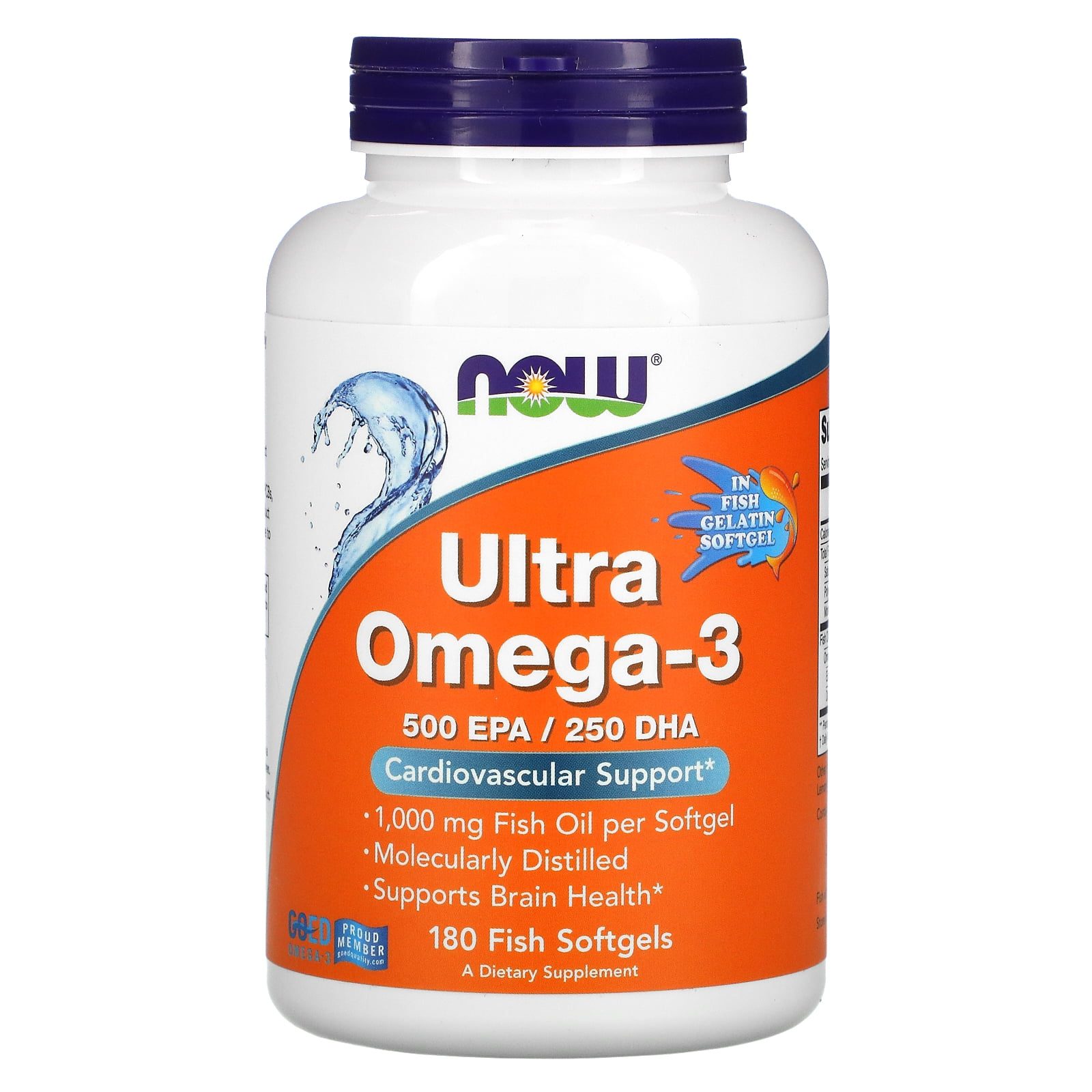 Ultra Omega-3 Fish Oil 180 Softgels omega-3 supplement