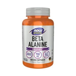Beta-Alanine 750 mg supplement bottle with 120 capsules