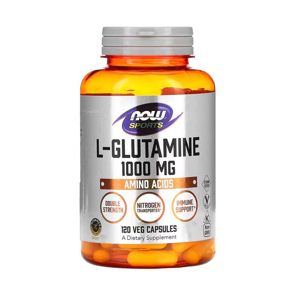 L-Glutamine 1000 mg 120 capsule supplement bottle
